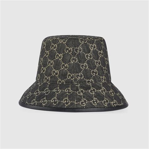 gucci denim bucket hat|gucci bucket hat letterman.